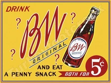 BW Original Beverage 9" x 12" Metal Sign