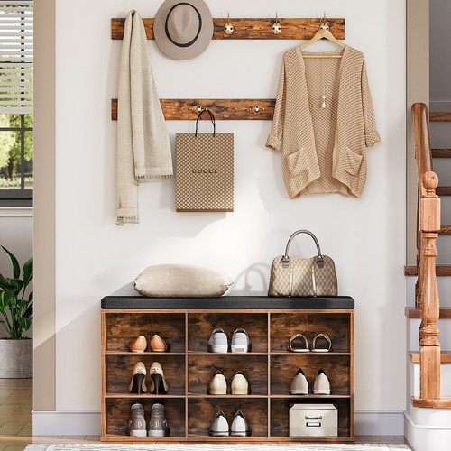 Banco de zapatos HOOBRO estante para zapatos con asiento estante para zapatos - Imagen 44 de 58