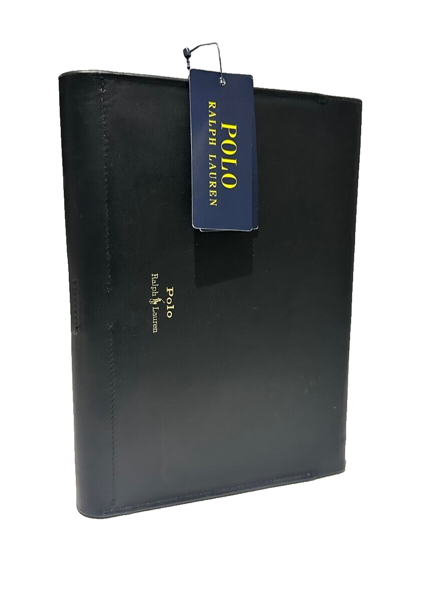 POLO RALPH LAUREN LEATHER TECH TABLET iPAD CASE WALLET POUCH BLACK