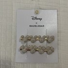 Disney Baublebar Fermagli per capelli con strass tono oro Topolino/Minnie, NUOVO