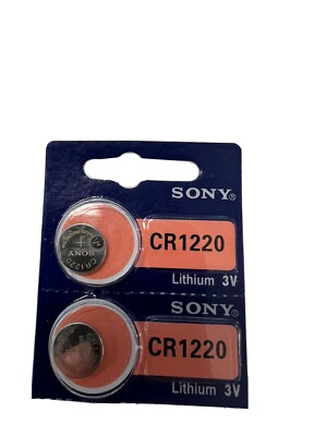 2 PCS SONY CR1220 LITHIUM BATTERIES 3V US SELLER Exp 2033