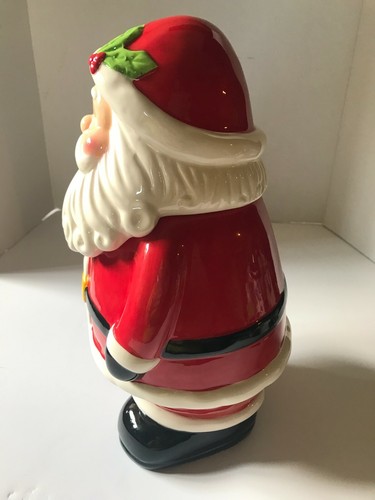 Holly Jolly Santa Cookie Jar 12 Inch - Picture 5 of 9
