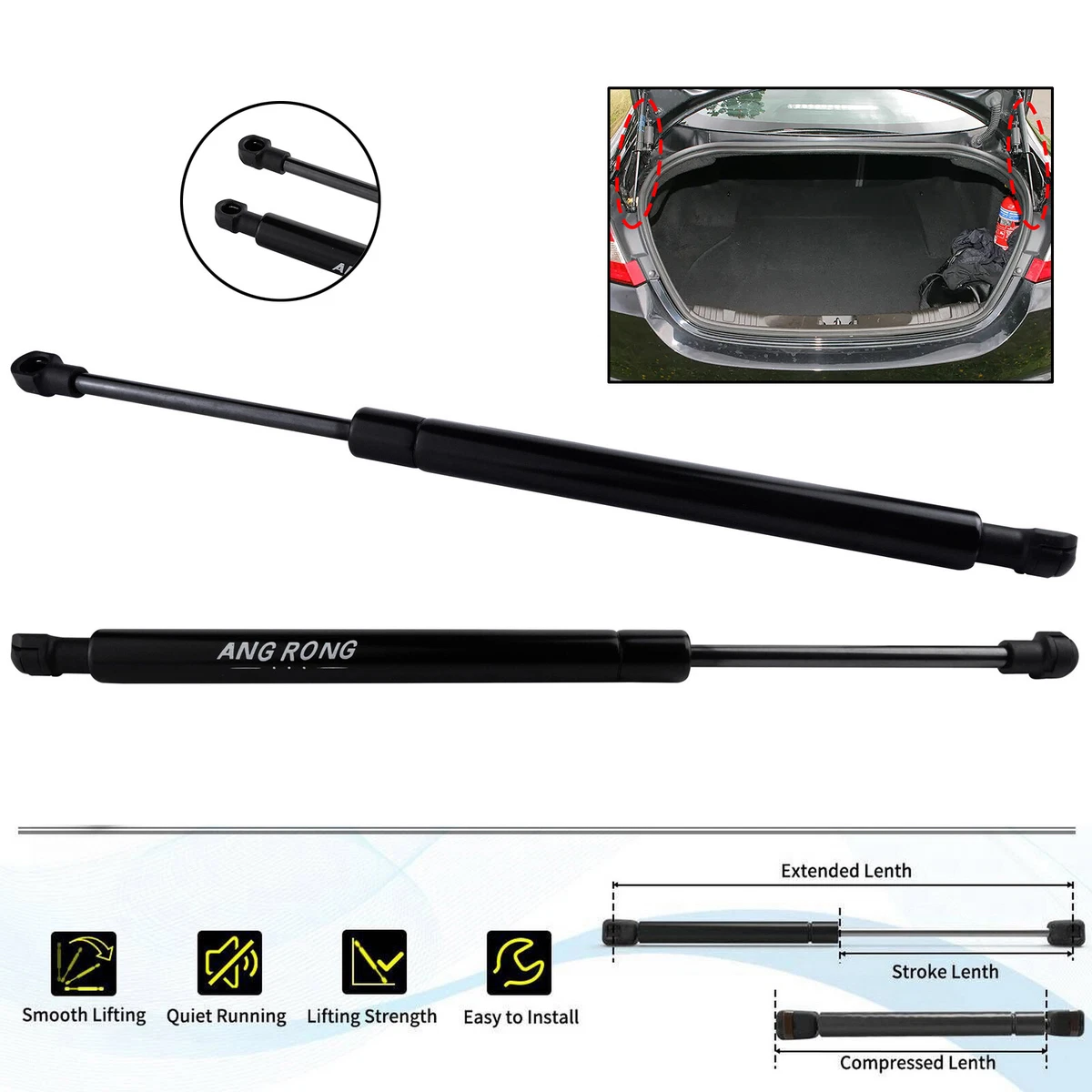 For Jaguar XF Saloon 08 15 Tailgate Boot Trunk Gas Struts Support Lifter Holder