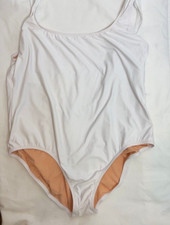 J.Crew Womens Women's 1989 scoopback one-piece swimsuit White Size 24 B6805