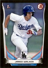 2014 Bowman Draft Picks Black Asia Jared Walker Los Angeles Dodgers #DP130