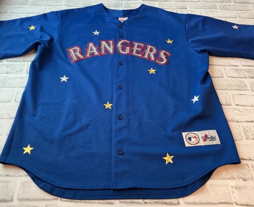 Texas Rangers Majestic Baseball Trikot 2XL blau MLB USA Made Vintage - Bild 1 von 8