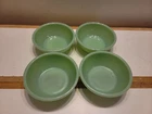 VINTAGE FIRE KING JADEITE SET OF (4) BOWLS 5.5 X 2 ROLLED EDGE