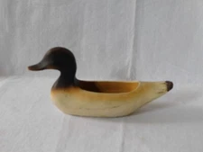 Hand Carved Wood Duck Beautiful Decoy, Decoration, Planter, Doodads holder