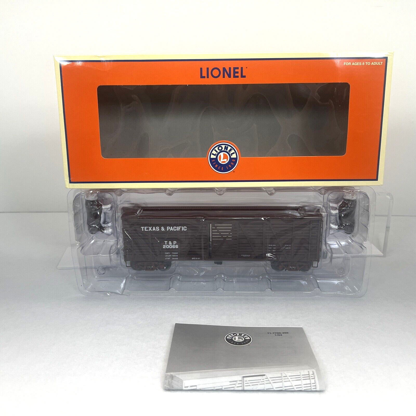 Lionel O Gauge TCA 2006 Texas & Pacific Stock Car with 4 Cows Club Edition
