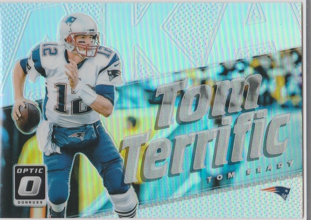 TOM BRADY 2017 Donruss Optic RARE SILVER PRIZMS $$ Tom Terrific Football Card!