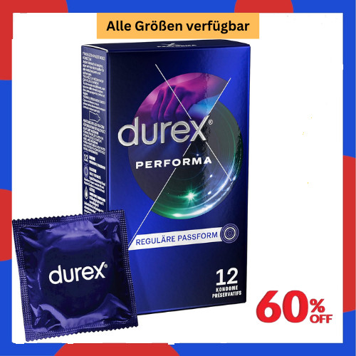 Durex Performa Kondome – Aktverlängernde Kondome mit 5% benzocainhaltigem Gel Durex Performa Kondome – Aktverlängernde Kondome mit 5% benzocainhaltigem Gel