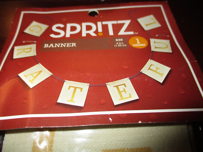 Spritz Banner Grateful Fabric Banner feet Length NEW FREE