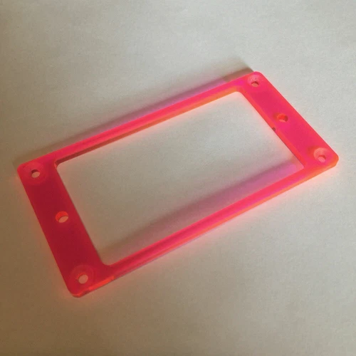 Guitar Parts Humbucker Pickup Bezel Acrylic MOUNTING RING - FLUORESCENT RED