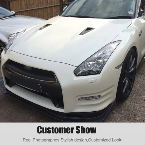 For Nissan GTR R35 2008-20 Real Carbon Bonnet Hood Vent Scoops Air Intake Ducts - Foto 6 di 9