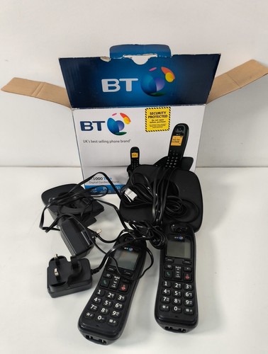 BT1000 Twin Digital Cordless Phones Black