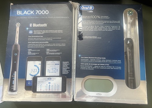 Oral-B Genius 7000 Electric Rechargeable Toothbrush Powered by Braun 2 Pc Couple - Picture 2 of 6