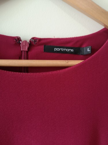 Portmans Womens Corporate Blouse Peplum Red Size L - Picture 6 of 11