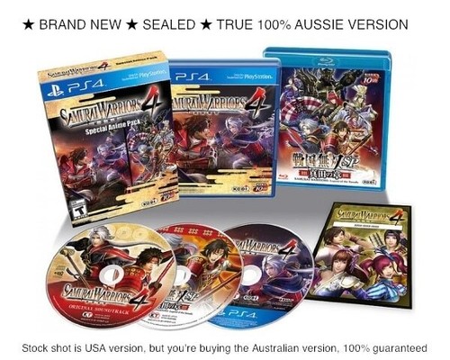 Samurai Warriors 4 PS4 NEW RARE OZI Special Anime Pack COLLECTORS BluRay Box Set - Picture 2 of 2