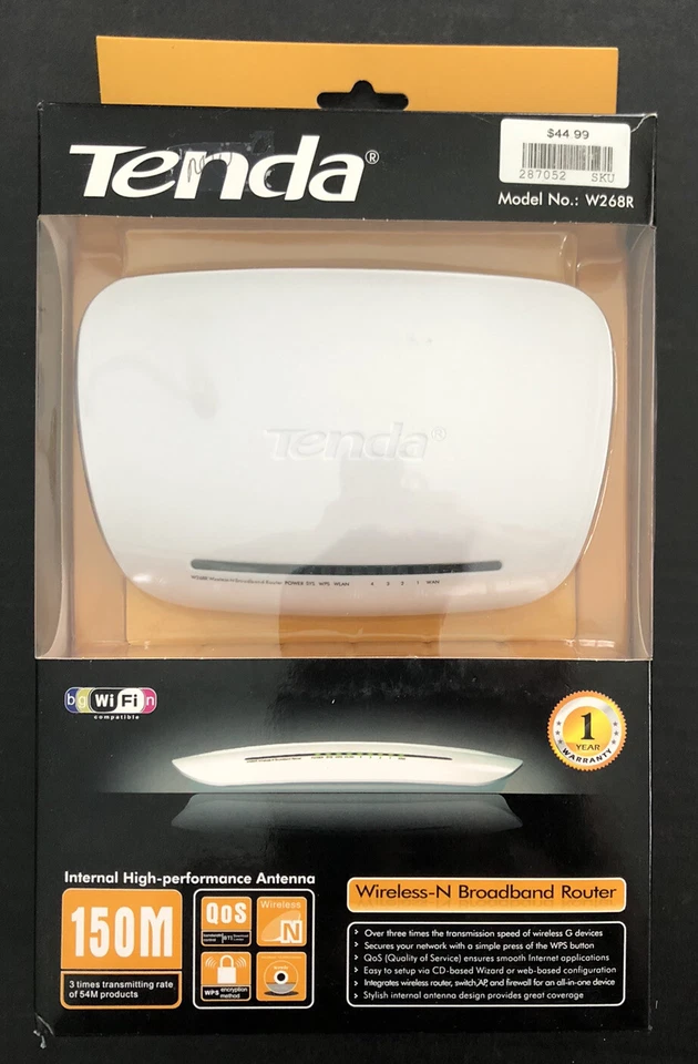 Vintage Tenda W268R 150 Mbps 4-Port 10/100 Wireless N Router - Image 2 of 4