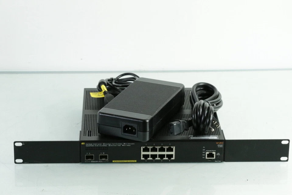 Aruba 2930F JL258A 8G PoE+ 2SFP+ Switch With Rack Mount n908 - Image 2 of 4