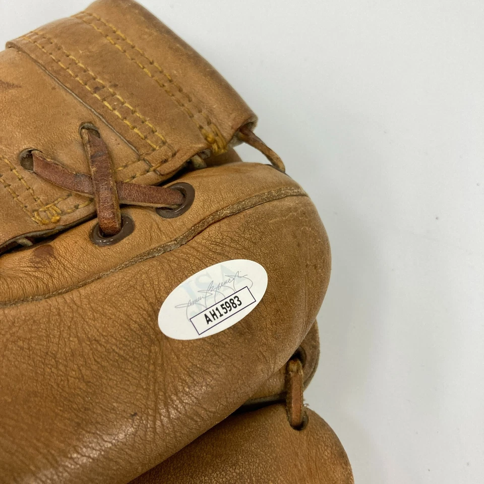 Guante de béisbol modelo juego firmado por Lew Burdette años 50 certificado de autenticidad JSA Foto 4 de 4