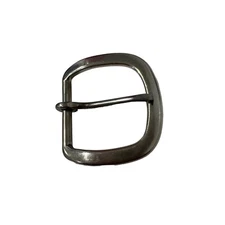 Vintage USA SM Silver Tone Brass Belt Buckle Fastener Closure