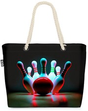 Bowling Pins Kugel Beach Bag Kegel Spiel Bowlingbahn kugel bowlingkugel kegelku