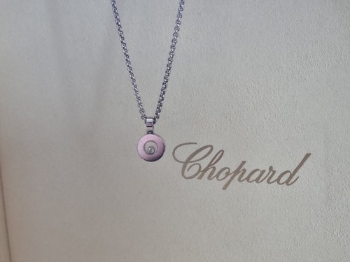 Chopard Happy Diamonds White Gold Necklace Pendant Floating Diamond - Picture 2 of 3