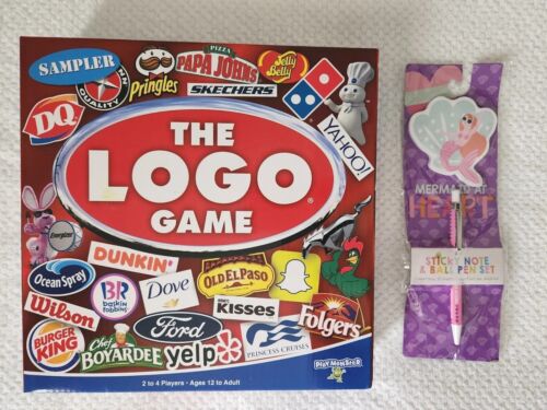 The Logo Game, 202O, Logo Board Game, Play Monster; Mermaid Sticky Notes,Pen Set - Picture 1 of 7