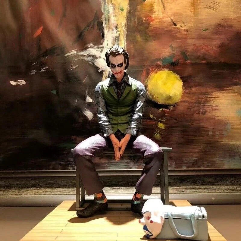 DC Comics Batman Dark Knight Heath Ledger Joker Chair Action Figure Statue Toy - Image 3 of 4