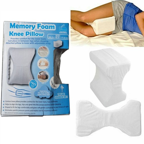 Memory Foam Contour Knee Pillow Bed Orthopedic Firm Back Hips Legs