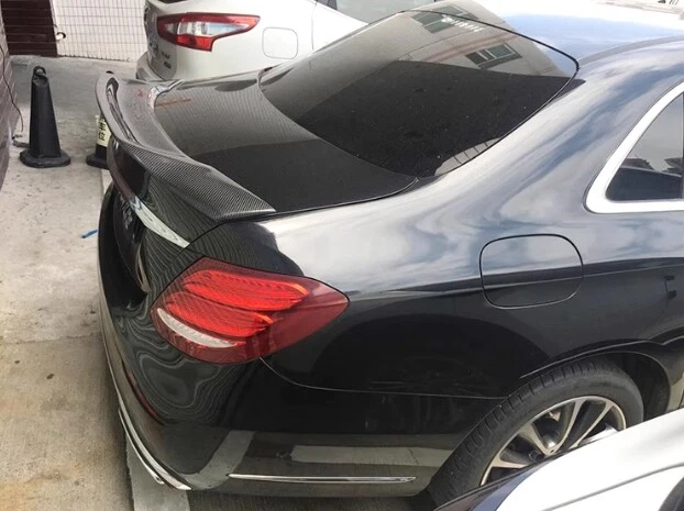 REAL Carbon Rear Spoiler Trunk Wing Fit For MB W213 E300 E63 Sedan 2016-19 - Image 2 of 4