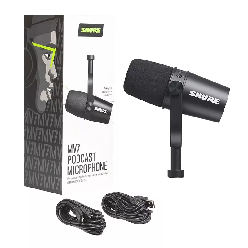 Shure MV7 Podcast Kit for Podcasting &Home Recording and Gaming USB & XLR  Output