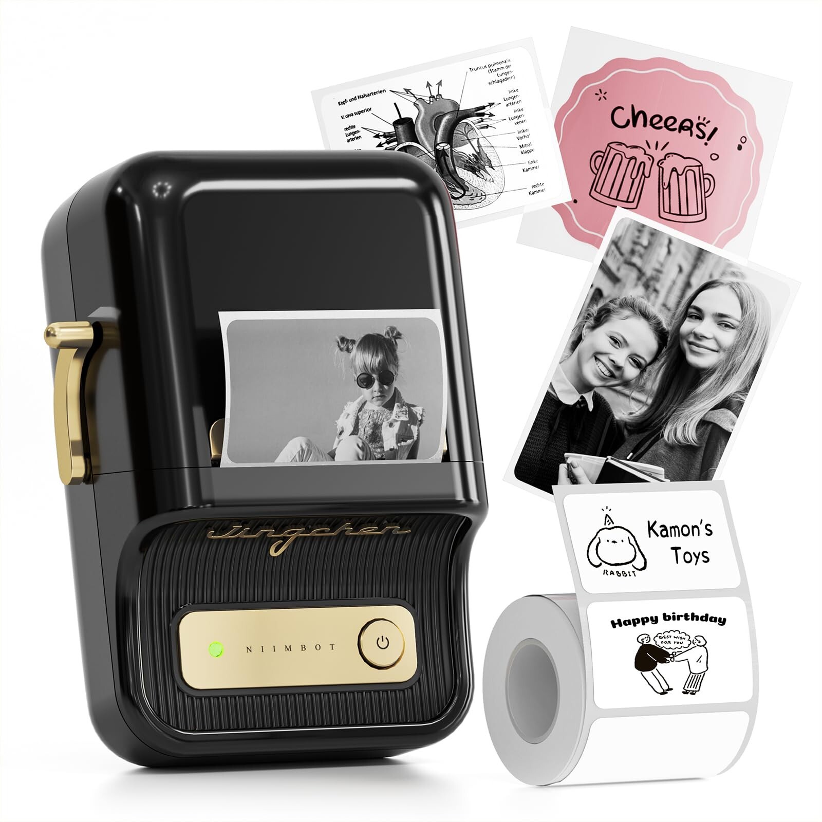 NIIMBOT B21 2-Inch Portable Thermal Label Printer for Home Office Shipping and Organization