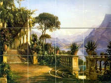 Agaarad Lake Como Mural Ceramic Backsplash Tile #466