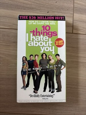 10 Things I Hate About You Demo Tape VHS, Starring Julia Stiles, Heath Ledger