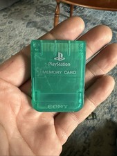 Sony Playstation 1 PS1 Official OEM Memory Card SCPH-1020 transparent green