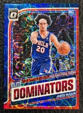JARED MCCAIN 2024-25 DONRUSS OPTIC ELITE DOMINATORS #17 RED BLUE SCOPE RC 76ERS 