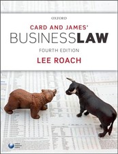 Card & James' Business Law By Lee Roach. 9780198748380