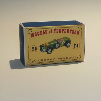 Matchbox Lesney Yesteryear 5 a Le Mans Bentley D1 Style Repro Box