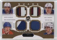 2013-14 The Cup Quads /5 Justin Schultz Nail Yakupov Taylor Hall Quad Patch 4f5