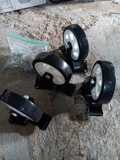 Menge 4, Schwerlast 5" Lenkrollen Räder, abgedichtete Lager, Radschlösser