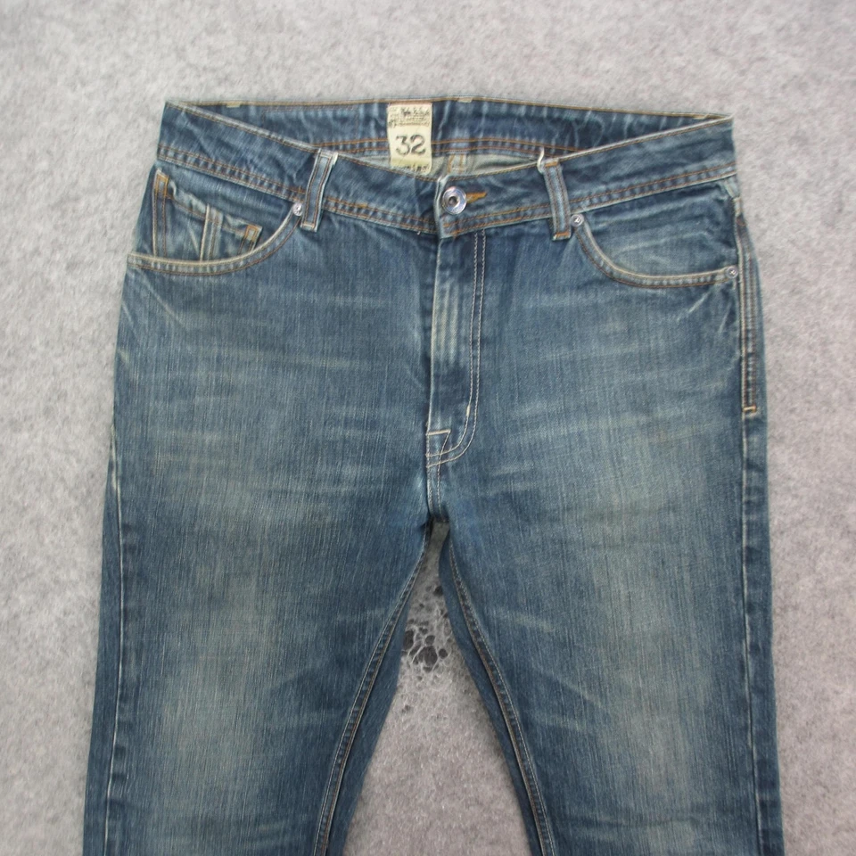 Volcom Jeans Mens 32x32 Blue Denim Straight Leg Classic Fit Genuine Brand Pants - Image 2 of 4