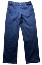 Hudson Women Mid Rise Straight Jeans Denim Obscurity Blue Stretchy Size 12