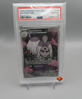 PSA 10 Houndstone IR #145 Mega Evolution Illustration Rare Pokemon 2025