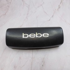 Bebe Black Hardshell Eyeglass Case Gold Logo Clamshell Protective Eyewear Cover