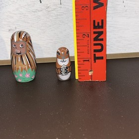 Woodland Creatures Bits/pcs Russian Style 5 PCE Nesting Doll - Main Doll 6.5&rdquo;