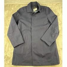 Express Mens Navy Blue Cotton Mac Trench Coat...