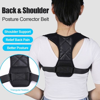 Back Posture Corrector Clavicle Spine Back Belt Adjustable Unisex Upper Back