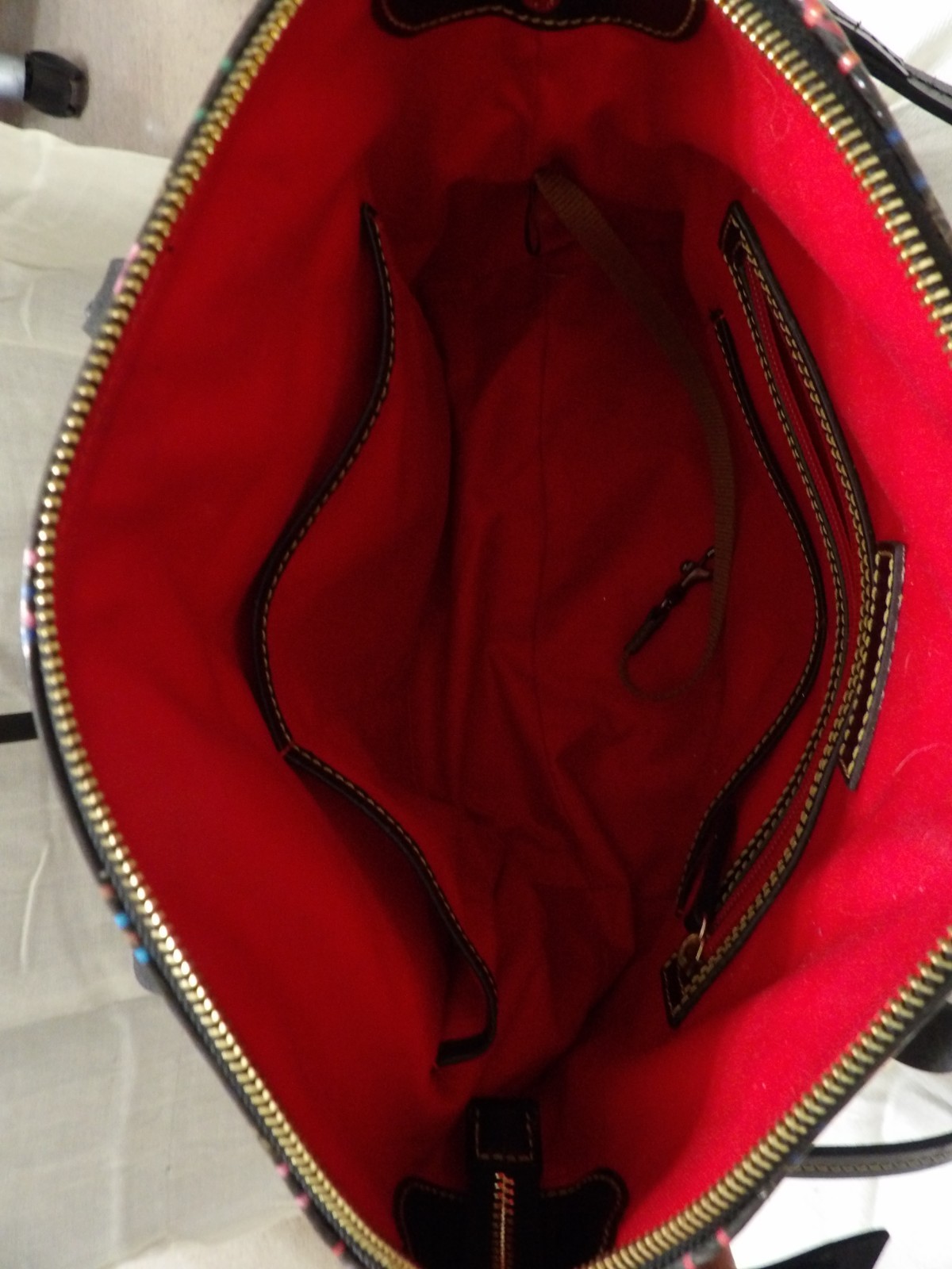 Dooney & Bourke Multi Domed Satchel DB75 Black Logo Color Colored Color ...
